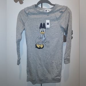 🤍 NWT Girls Heather grey Disney Daisy Duck dress size L